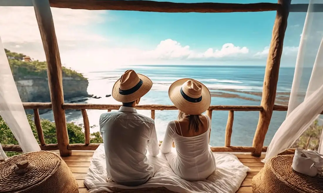 Paar mit Blick auf das Meer